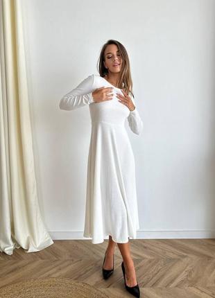 Сукня 
тканина : мустанг 
размеры:42-44;46-48
цвет: молоко, беж, черный, лаванда, малина4 фото