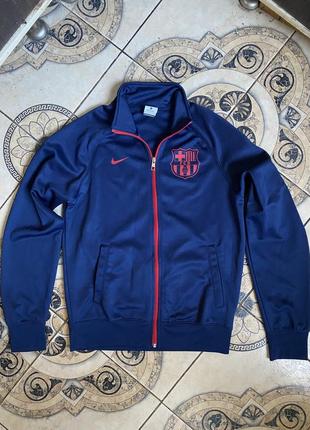 Мужская кофта олимпийка лонгслив свитшот nike fc barcelona trainer jacket 2013/14