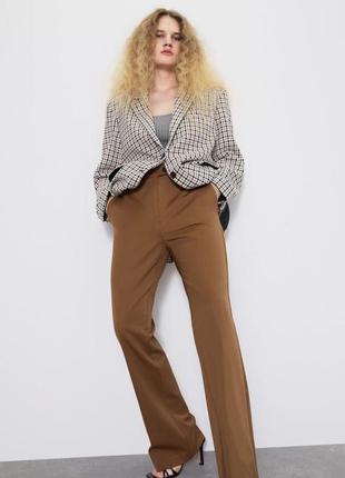 Легкі літні натуральні кюлоти, широкі штани палаццо zara