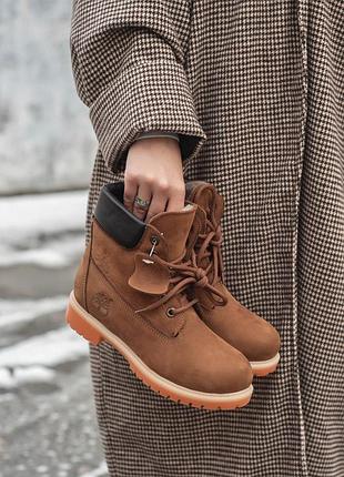 Ботинки женские зимние timberland с мехом, очень теплые, не промокают7 фото