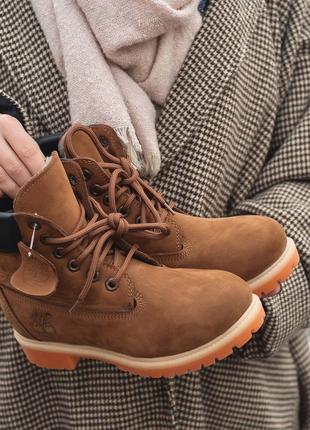 Ботинки женские зимние timberland с мехом, очень теплые, не промокают8 фото