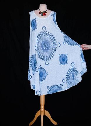 Оверсайз батал платье сарафан на широких ламбада.1 фото