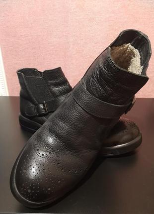 Ботинки зимние из натуральной кожи на овчине