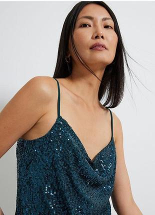 Розовый топ с пайетками george