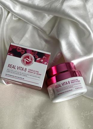 Крем для обличчя enough real vita 8 complex bright up cream поживний з вітамінами 50 мл1 фото