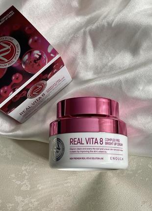 Крем для лица enough real vita 8 complex bright up cream питательный с витаминами 50 мл2 фото