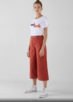 Джинсовые кюлоты bershka