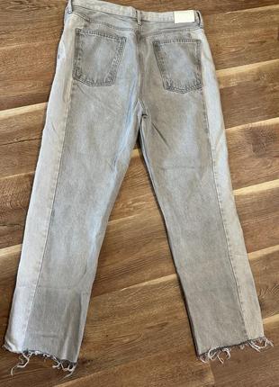 Серые джинсы mango размер 42 евро7 фото