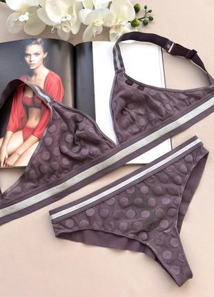 Чарівний напівпрозорий комплект h&m бюстгальтер і трусики