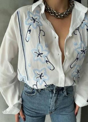 Біла вишита блуза ❤️ стильна вишиванка ❤️ вишита сорочка ❤️ жіноча вишиванка