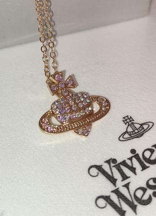 Подвеска сердце vivienne westwood heart ожерелье вествуд колье vivienne westwood золотого и серебряного цвета