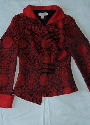 Женский красный китайский пиджак р.s1 фото
