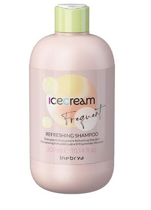 Освежающий шампунь с мятой inebrya frequent ice cream refreshing shampoo2 фото