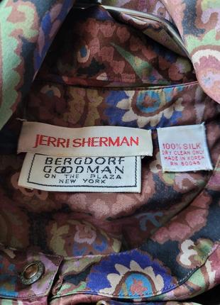 Jerri sherman шелковая блузка + шовочный шарф4 фото