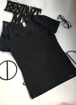 Черная базовая спортивная футболка2 фото