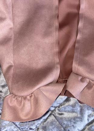 Жакет ніжно-рожевий з воланами 🎀2 фото