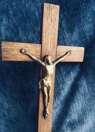 🔥 хрест 🔥 статуетка фігурка дерево закарпаття  вінтаж старовинний урср3 фото