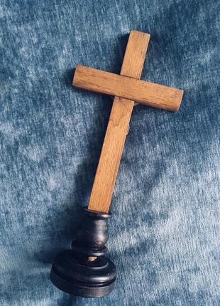 🔥 хрест 🔥 статуетка фігурка дерево закарпаття  вінтаж старовинний урср2 фото