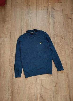 Вовняний светр lyle & scott джемпер пуловер реглан свитер шерстяной1 фото