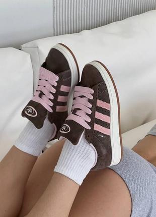 Adidas campus 00s brown/pink, кросівки, кроссовки2 фото