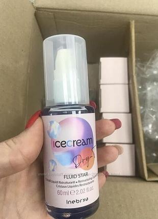 Флюїд рідкі кристали inebrya ice cream dry-t mango fluid star3 фото