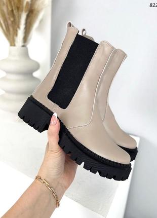 Шкіряні зимові челсі3 фото