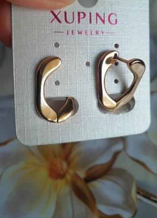 Сережки ланка медзолото дуже модні