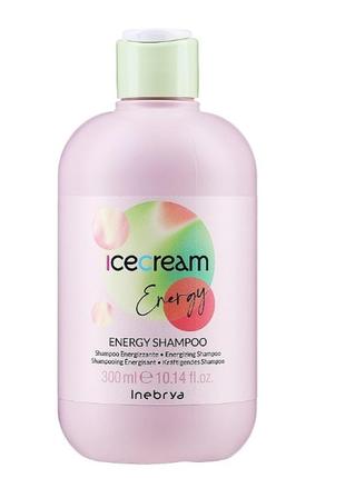 Тонизирующий шампунь против выпадения волос inebrya ice cream energy shampoo1 фото