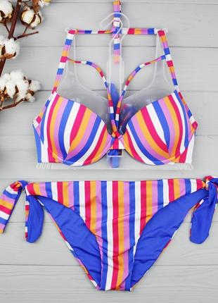 Ліквідація складу: яскравий купальник у смужку tezenis (модель rainbow)