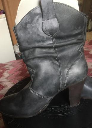 Сапожки кожаные демисезонные испания