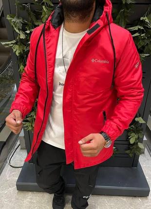 Чоловіча зимова червона куртка парка мужская зимняя куртка columbia