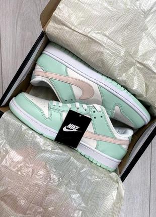 Nike sb dunk low white mint pink
