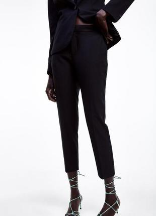 Брюки классические брюки zara черные базовые женские4 фото