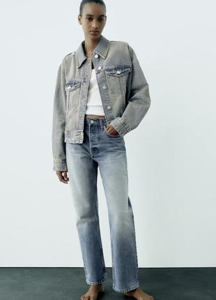 Прямі джинси zara класичні джинси straight leg zara 36