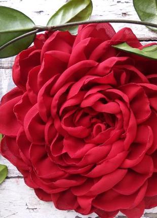 Красная роза брошка д23см подарок девушке3 фото