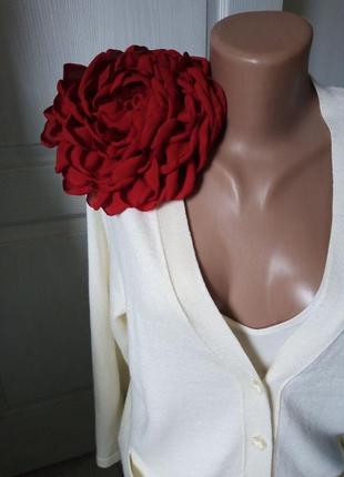 Красная роза брошка д23см подарок девушке1 фото