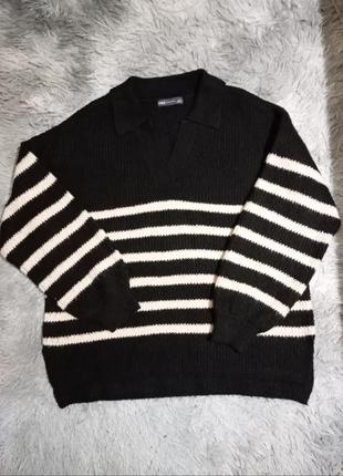 Мягкий трендовый свитер в полоску m&s collection