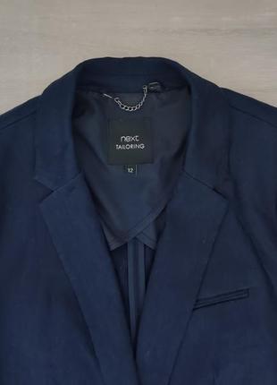 Шикарний лляний класичний піджак від бренда next 12 р льон і віскоза2 фото