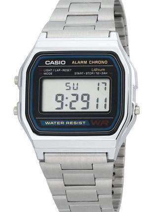 Чоловічий годинник casio vintage a158wa-1d, срібний колір