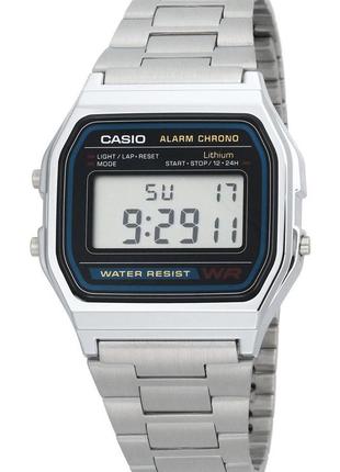 Мужские часы casio vintage a158wa-1d, серебрянный цвет1 фото