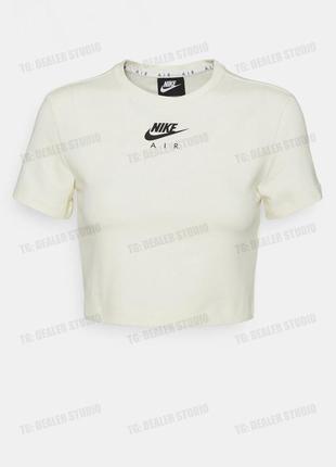 Вкорочена футболка nike sportswear air crop print t-shirt | топ найк2 фото