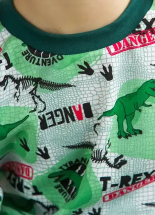 Пижама для мальчика с динозавром интерлок3 фото