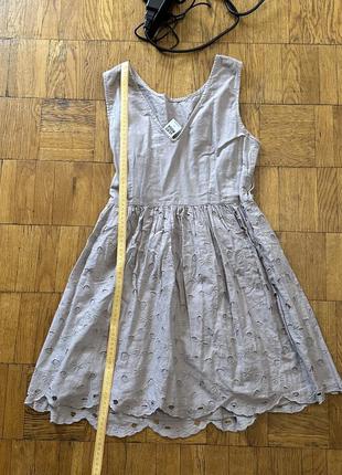 Хит 2024 стильное брендовое летние женское платье с цветочным принтом  цвет серый размер xs s m l6 фото