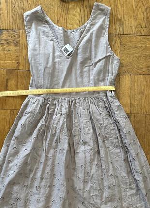 Хит 2024 стильное брендовое летние женское платье с цветочным принтом  цвет серый размер xs s m l7 фото