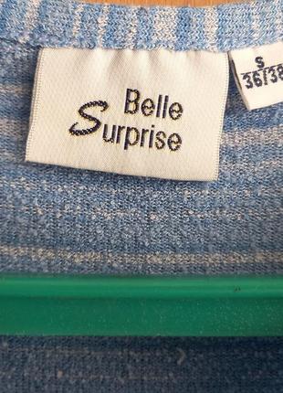 Джемпер с коротким рукавом “belle surprise”/s 36-38/color:white-blue.4 фото