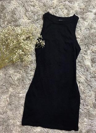 👀 черное платье в рубчик от бренда asos👀1 фото