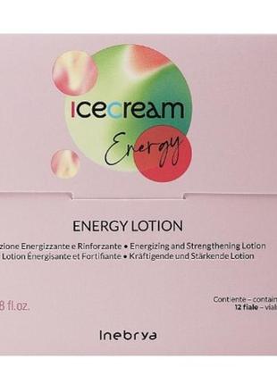 Лосьон против выпадения волос inebrya ice cream energy lotion intensive ampoules1 фото
