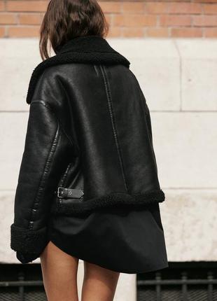 Дубленка пилот zara3 фото