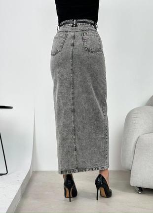 Джинсовая юбка юбка длинная макси4 фото