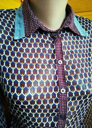 241.лаконічна комфортна блузка в принт успішного німецького бренду  s.oliver2 фото